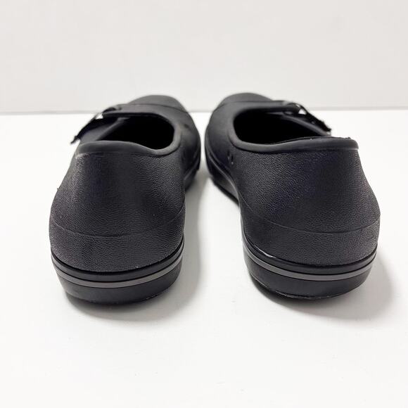Crocs Women's Sz 6 Crocband 2.5 Black Adjustable Toe Strap Ballet Flats - Picture 4 of 8